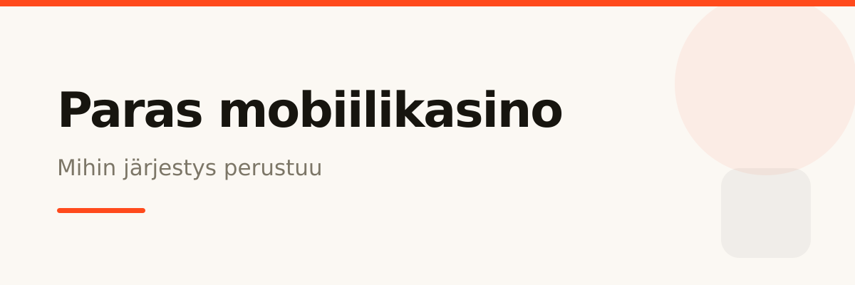 Paras mobiilikasino 2026 vertailussa